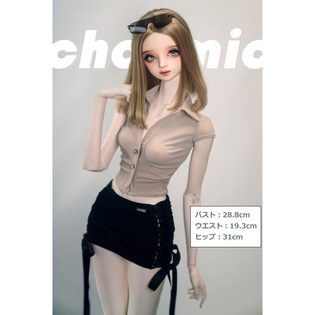 1/3ドール服 半袖シャツ 伸縮素材