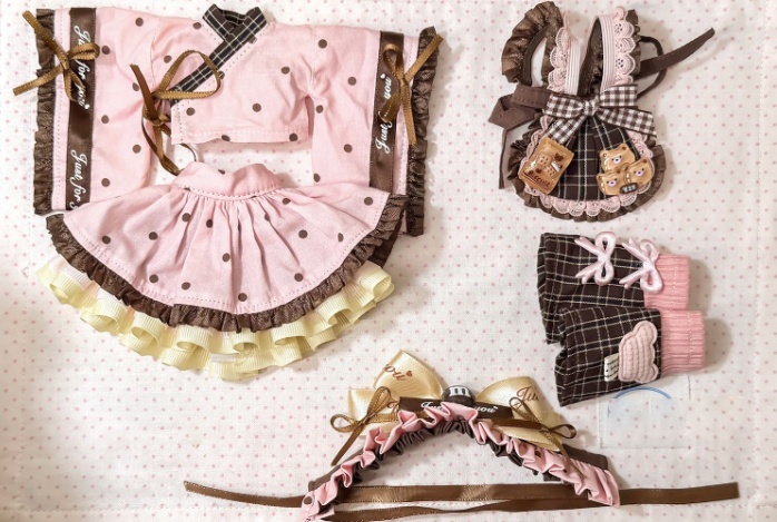 1/6ドール服 ミントチョコ メイド服