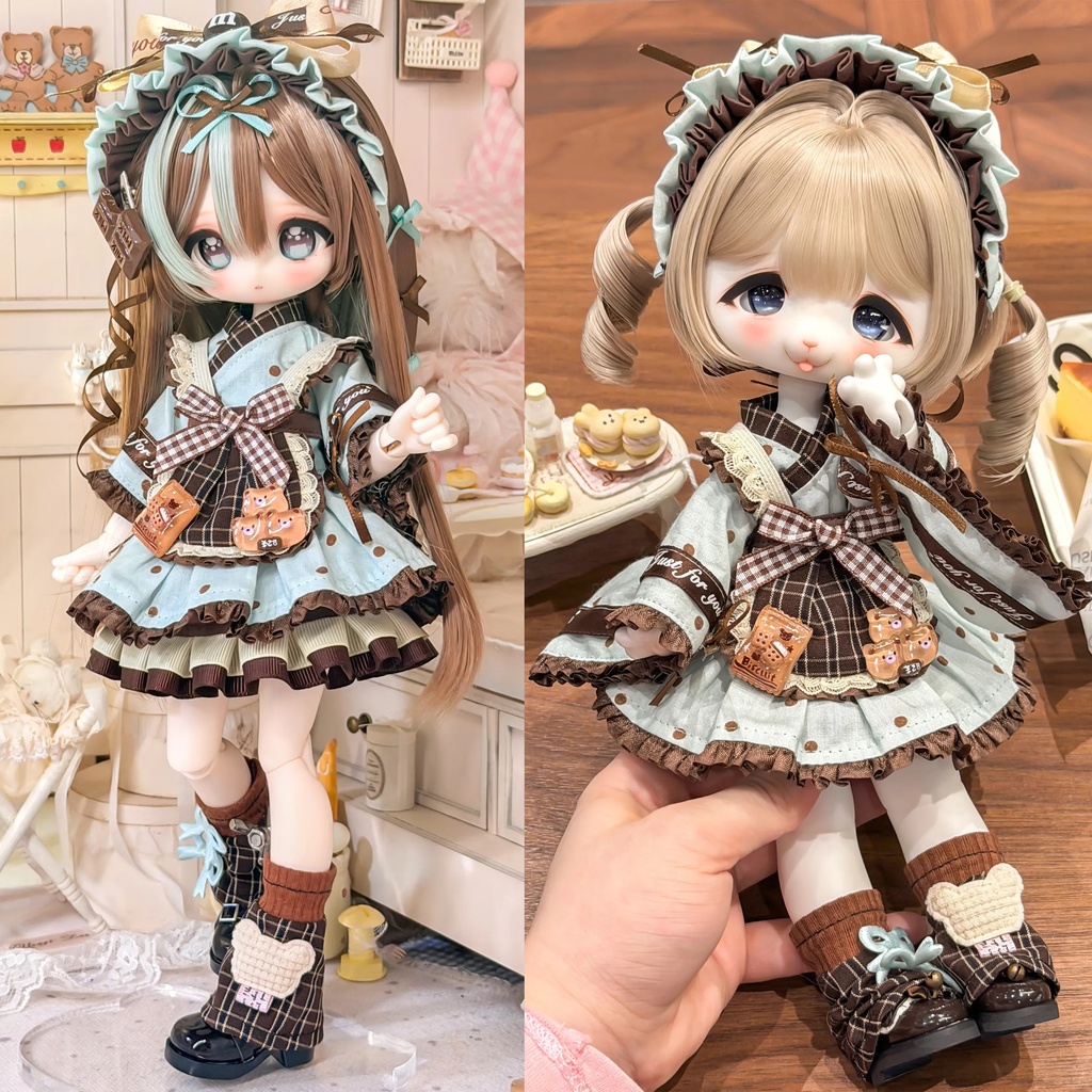 1/6ドール服 ミントチョコ メイド服