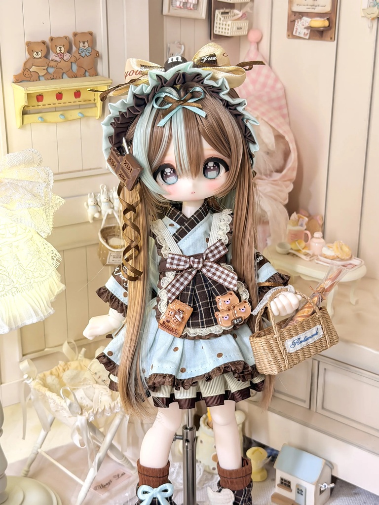 1/6ドール服 ミントチョコ メイド服