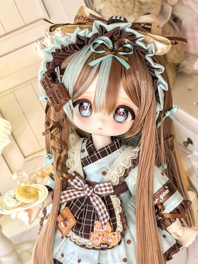 1/6ドール服 ミントチョコ メイド服