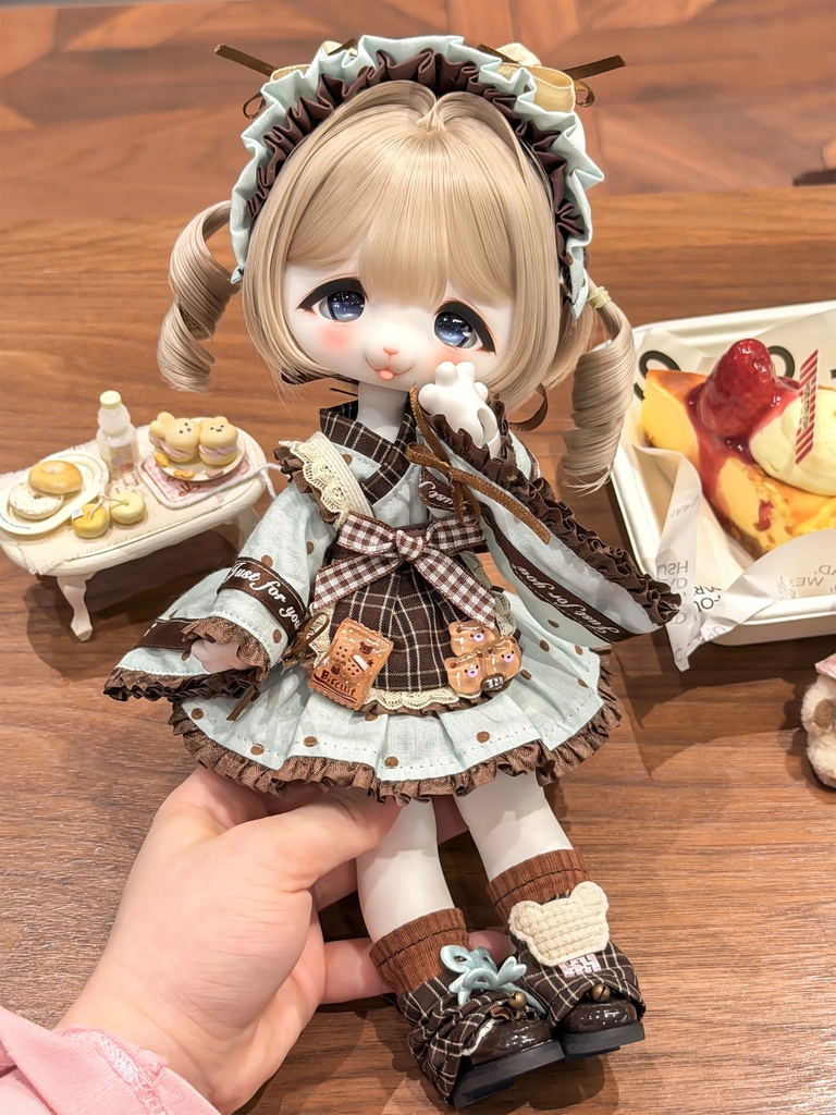 1/6ドール服 ミントチョコ メイド服
