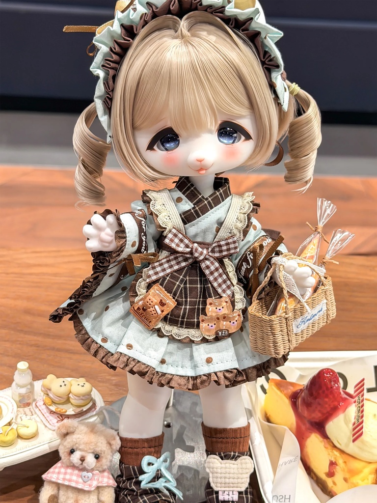 1/6ドール服 ミントチョコ メイド服