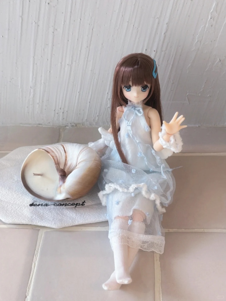 透明クラゲワンピース　Azone　OB22　OB24　OB26　オビツ22　オビツ24　オビツ26　1/6ドール服　ピュアニーモ S　ピュアニーモ M　ノースリーブワンピース