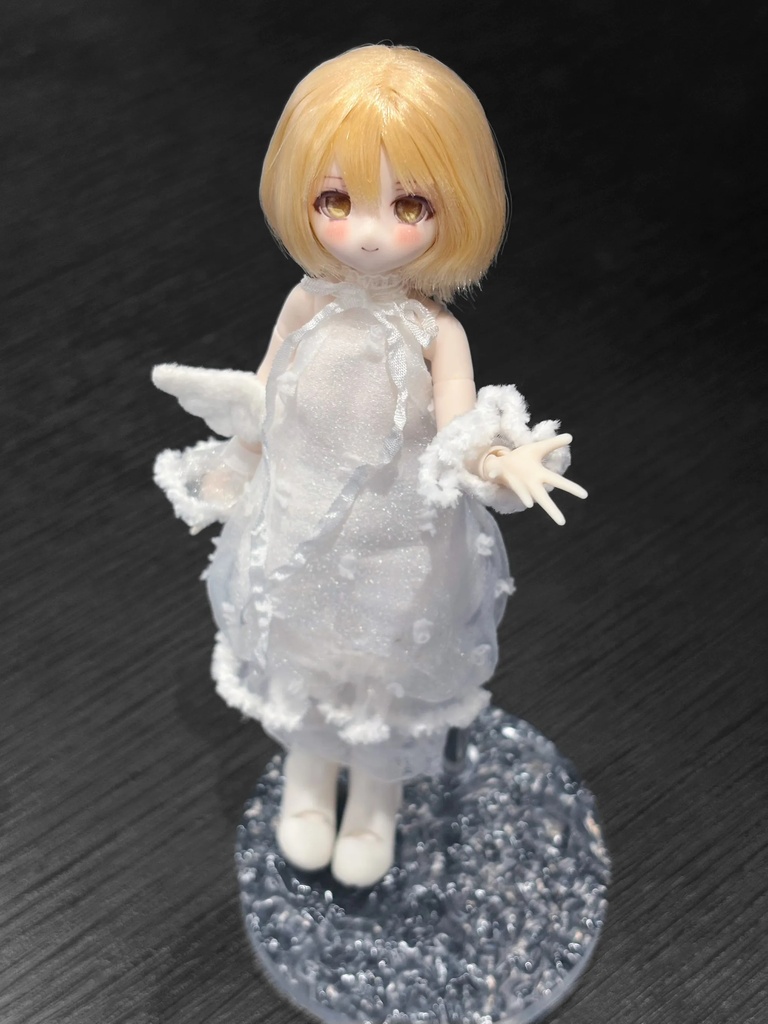 透明クラゲワンピース　Azone　OB22　OB24　OB26　オビツ22　オビツ24　オビツ26　1/6ドール服　ピュアニーモ S　ピュアニーモ M　ノースリーブワンピース