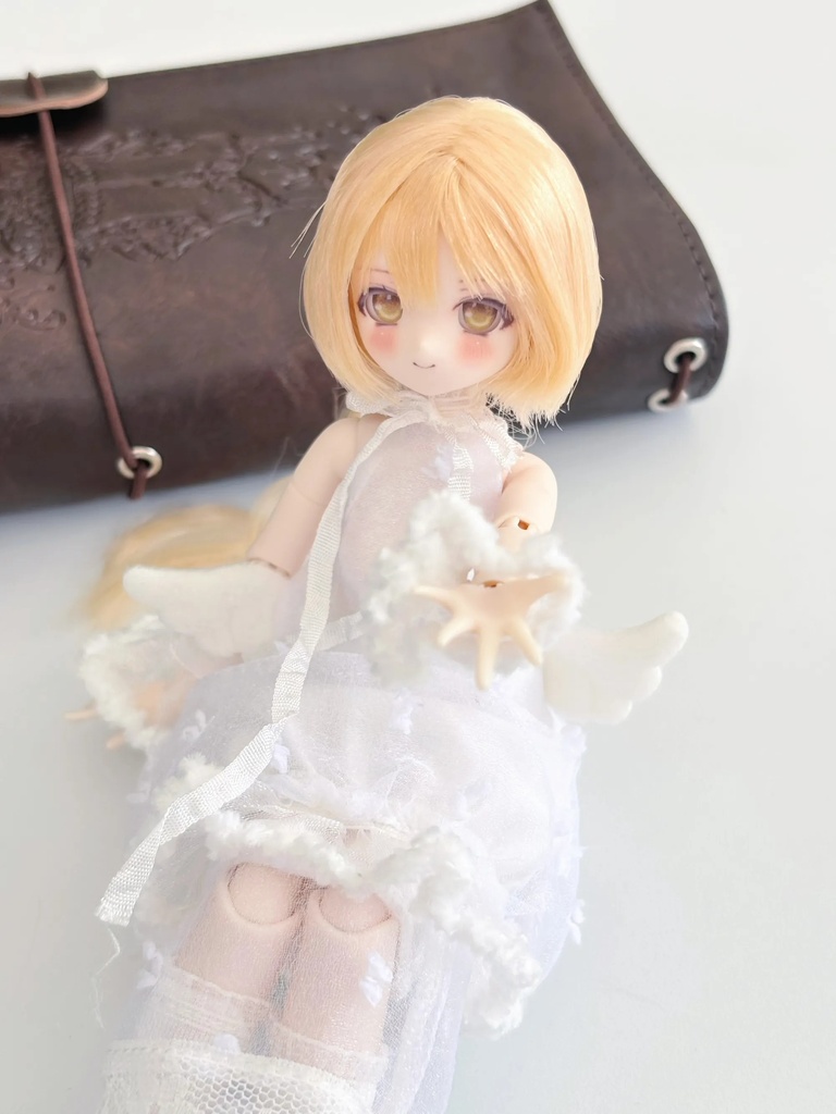透明クラゲワンピース　Azone　OB22　OB24　OB26　オビツ22　オビツ24　オビツ26　1/6ドール服　ピュアニーモ S　ピュアニーモ M　ノースリーブワンピース