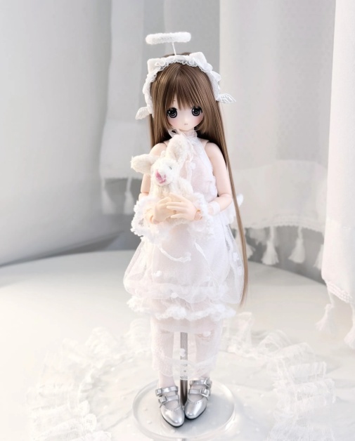 透明クラゲワンピース　Azone　OB22　OB24　OB26　オビツ22　オビツ24　オビツ26　1/6ドール服　ピュアニーモ S　ピュアニーモ M　ノースリーブワンピース