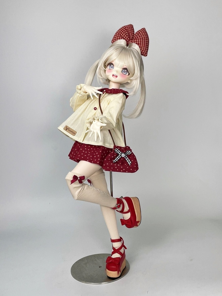 1/4ドール服 レトロガーリーコーデ 5点セット