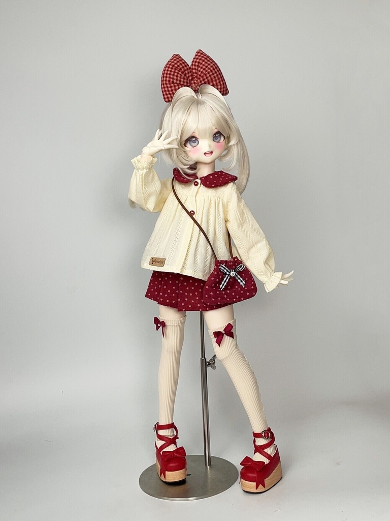 1/4ドール服 レトロガーリーコーデ 5点セット
