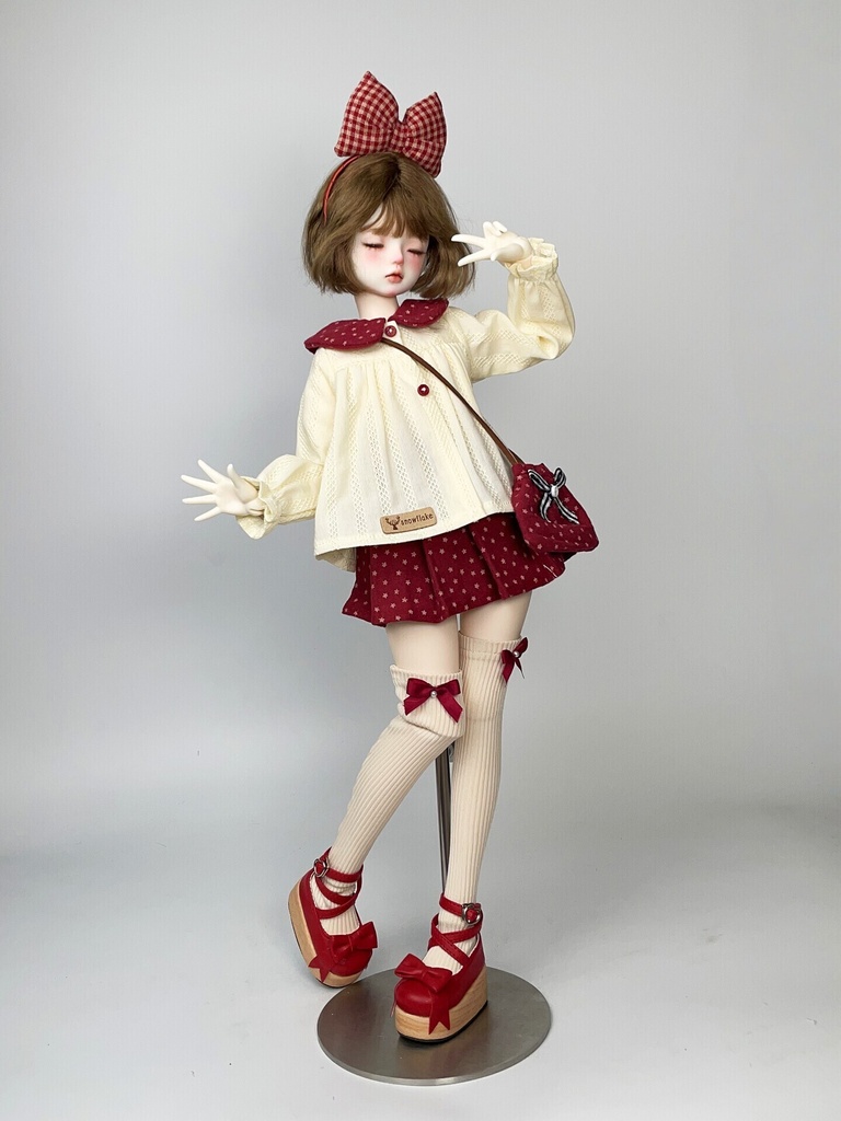 1/4ドール服 レトロガーリーコーデ 5点セット