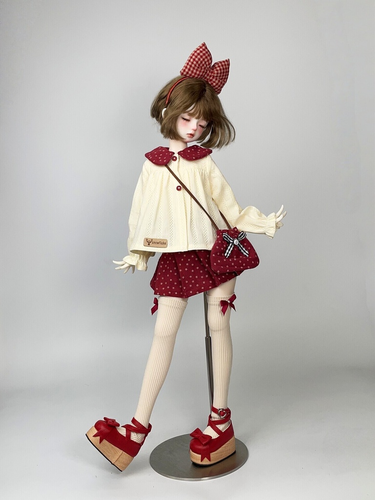 1/4ドール服 レトロガーリーコーデ 5点セット