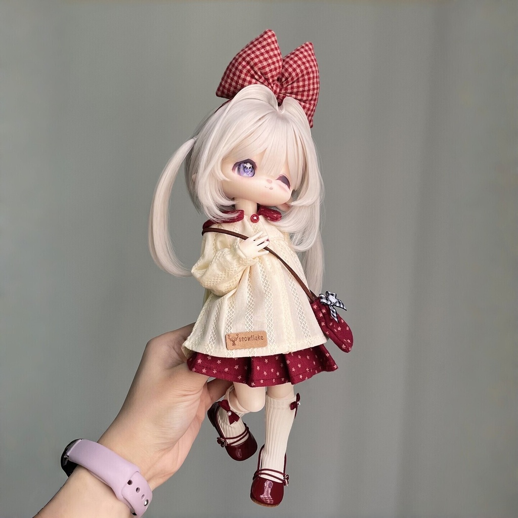 1/6ドール服　レトロガーリーコーデ　5点セット