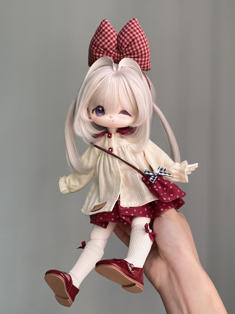 1/6ドール服 レトロガーリーコーデ 5点セット