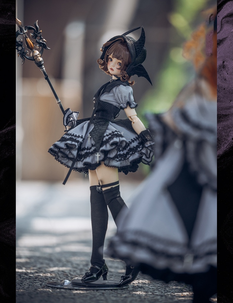 1/4ドール服 ゴシック風 夜影