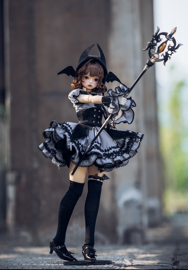 1/4ドール服 ゴシック風 夜影