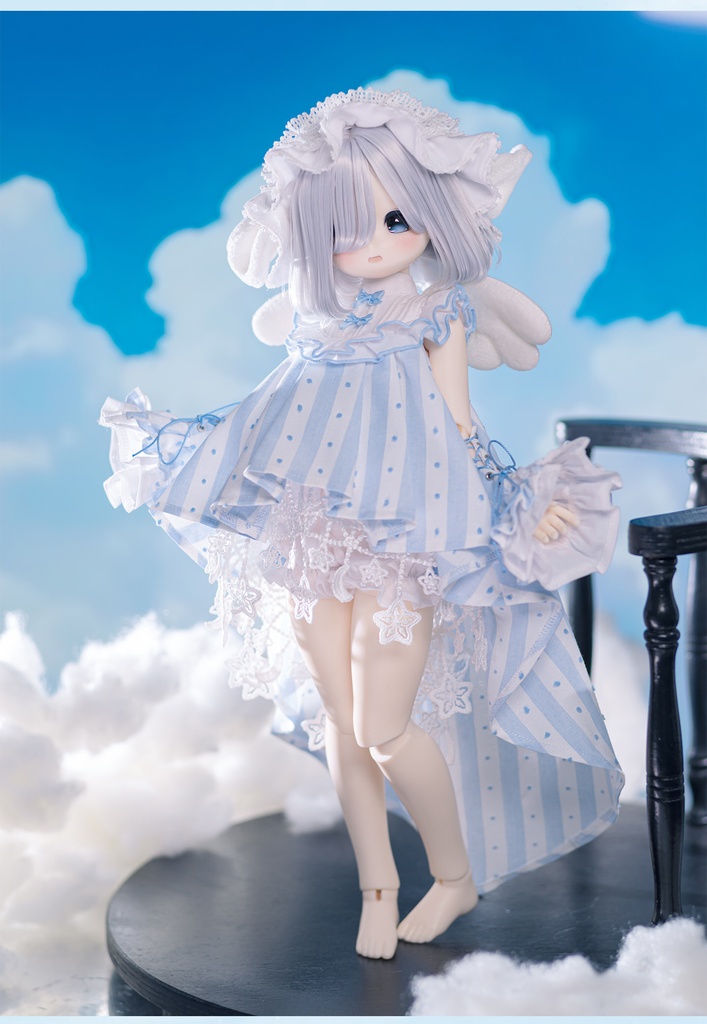 1/4ドール服 天使ワンピース 6点セット