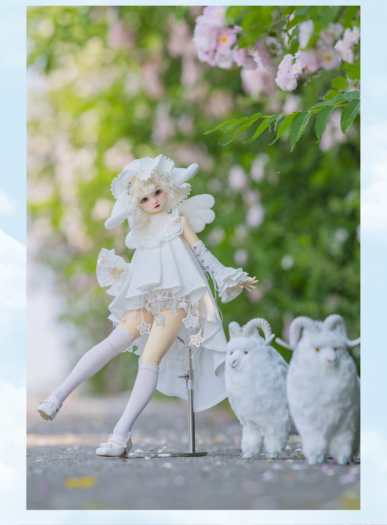 1/4ドール服 天使ワンピース 6点セット