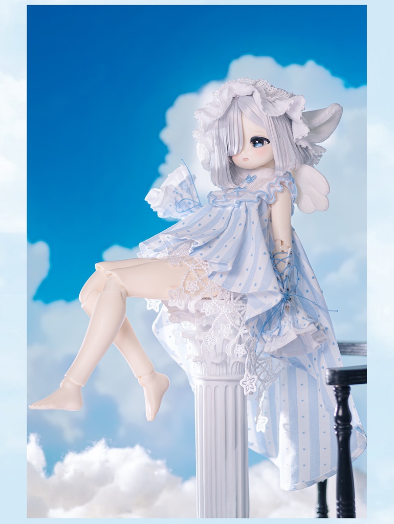 1/4ドール服 天使ワンピース 6点セット