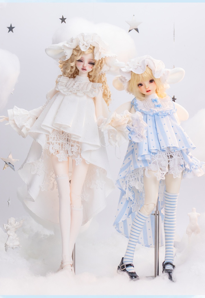 1/4ドール服 天使ワンピース 6点セット