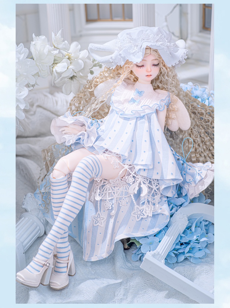 1/4ドール服 天使ワンピース 6点セット