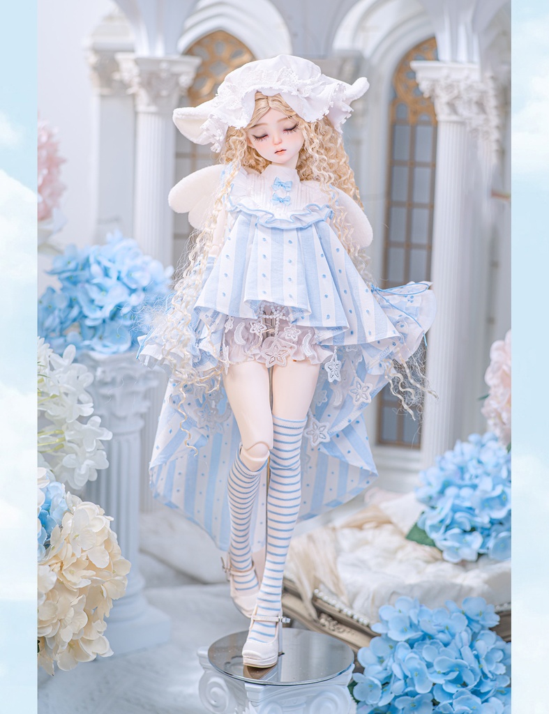 1/4ドール服 天使ワンピース 6点セット
