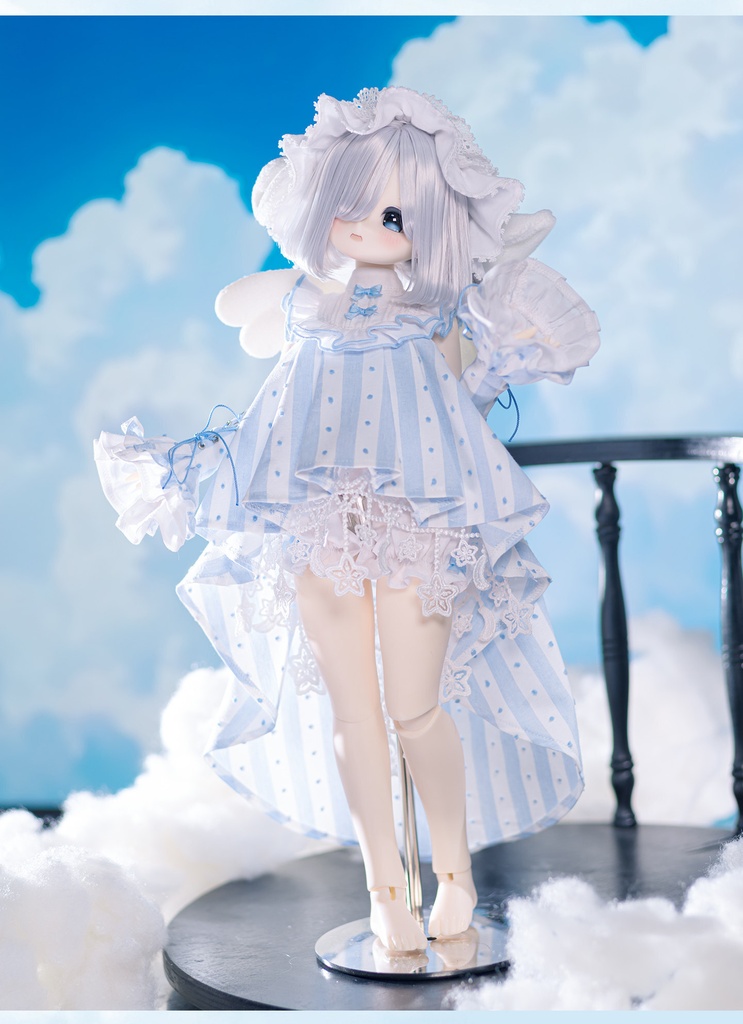 1/4ドール服 天使ワンピース 6点セット