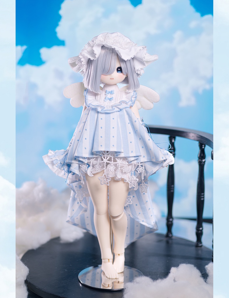 1/4ドール服 天使ワンピース 6点セット
