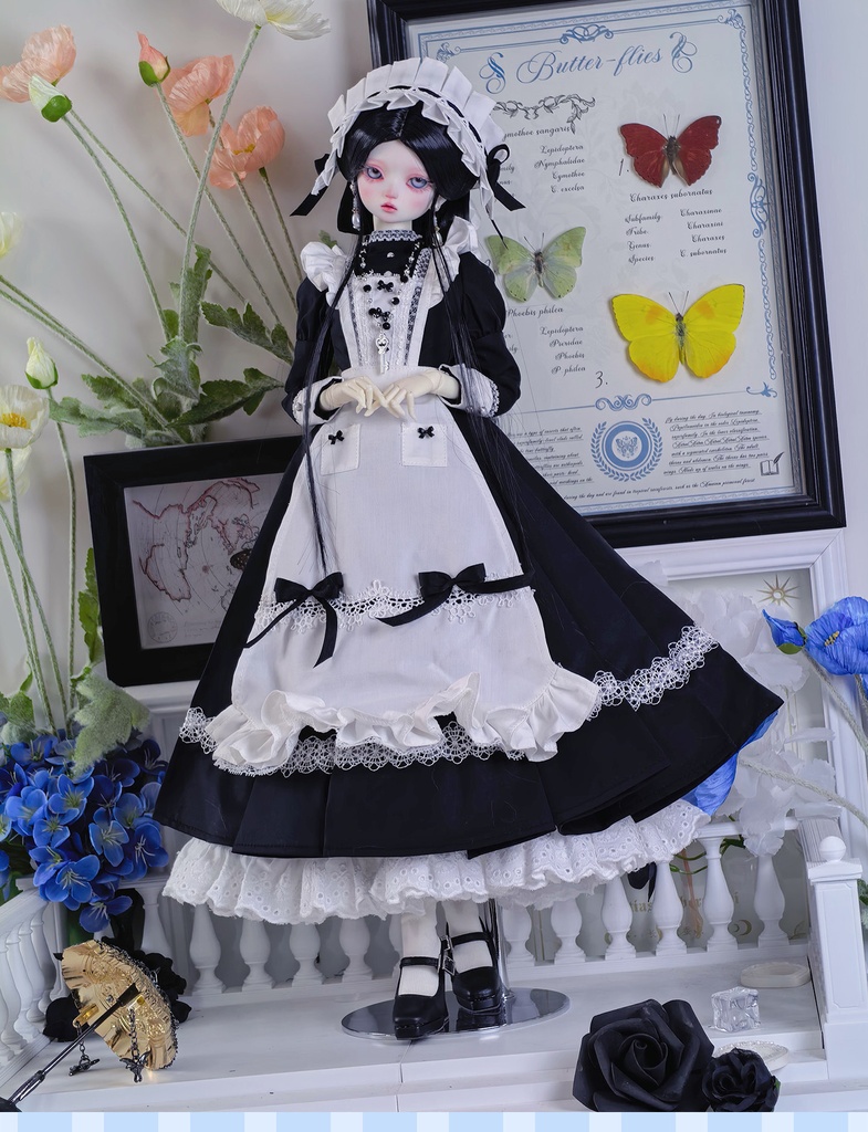 1/4ドール服 シスター服 メイド服 9点セット