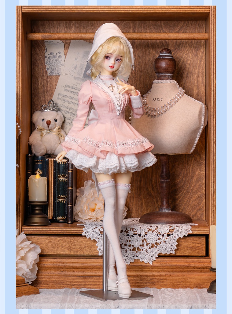 1/4ドール服 シスター服 メイド服 9点セット