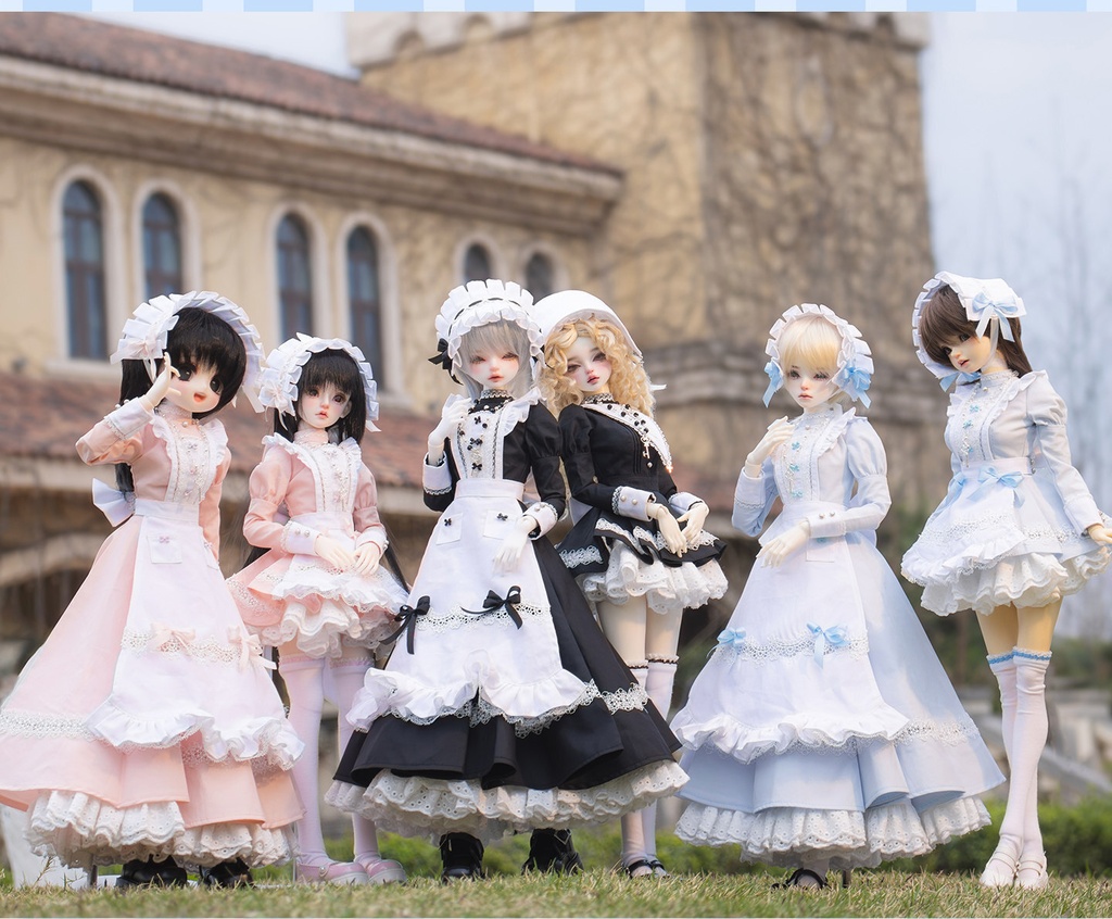 1/4ドール服 シスター服 メイド服 9点セット