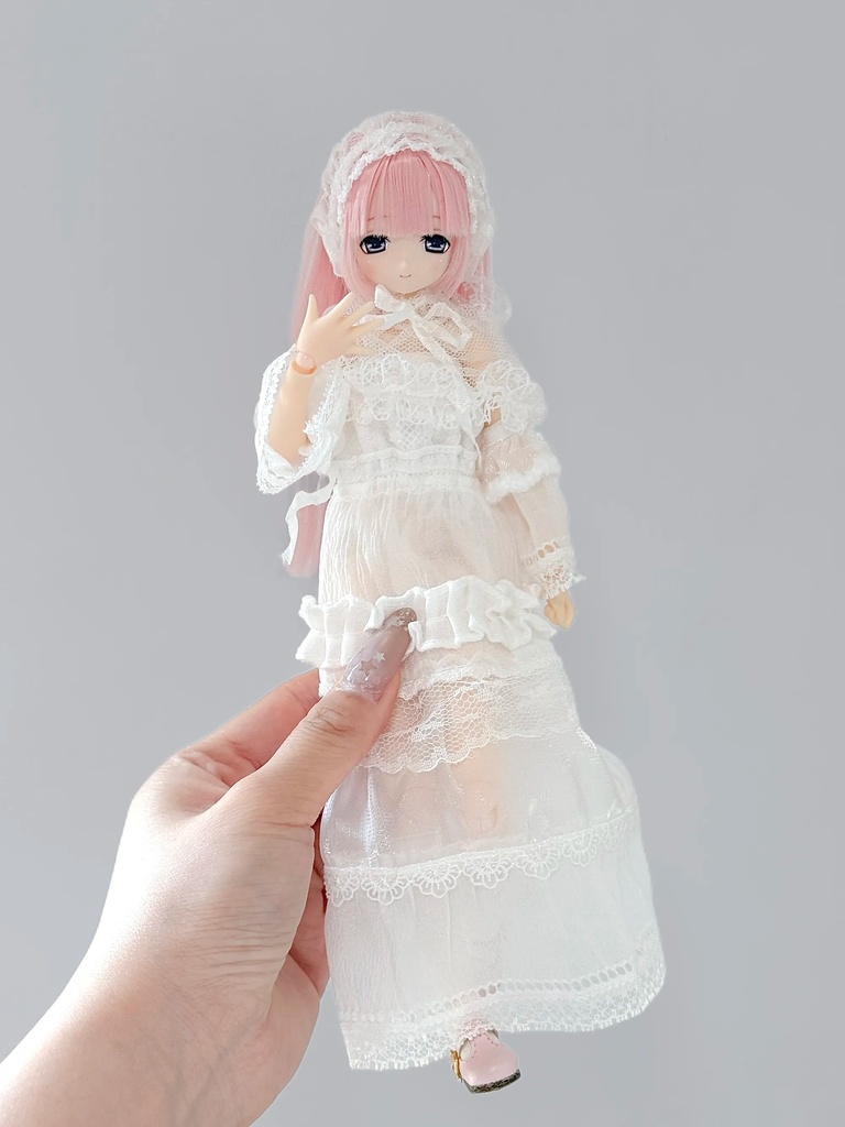 レースドレスセット　Azone　OB22　OB24　OB26　オビツ22　オビツ24　オビツ26　1/6ドール服　ピュアニーモ S　ピュアニーモ M　