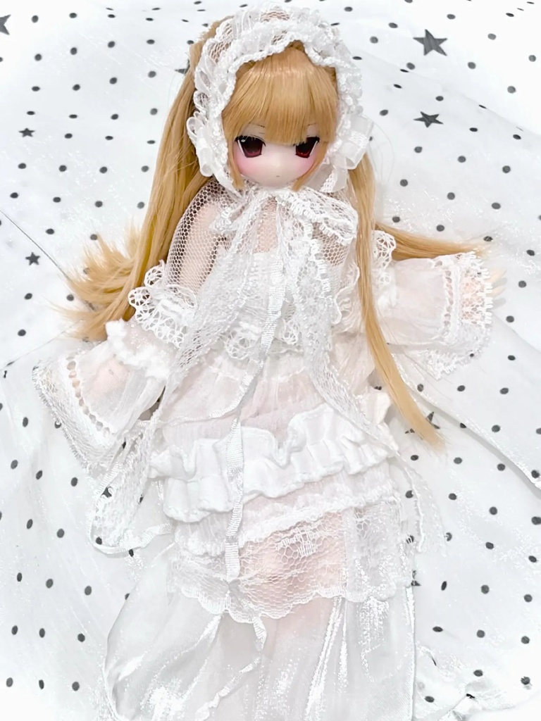レースドレスセット　Azone　OB22　OB24　OB26　オビツ22　オビツ24　オビツ26　1/6ドール服　ピュアニーモ S　ピュアニーモ M　