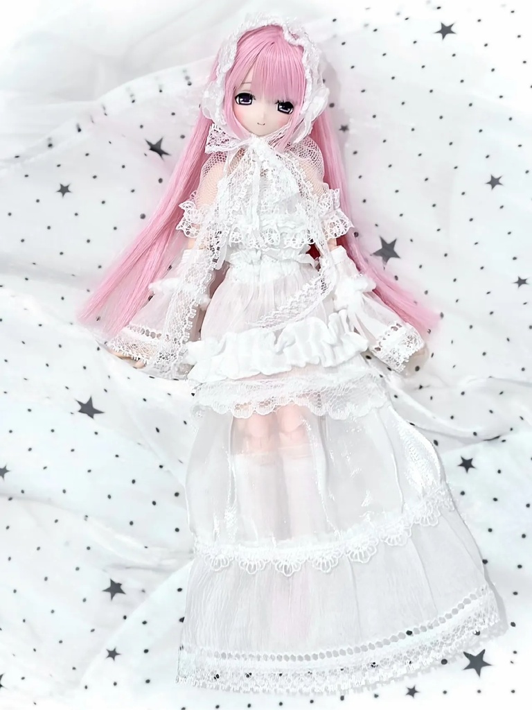 レースドレスセット　Azone　OB22　OB24　OB26　オビツ22　オビツ24　オビツ26　1/6ドール服　ピュアニーモ S　ピュアニーモ M　