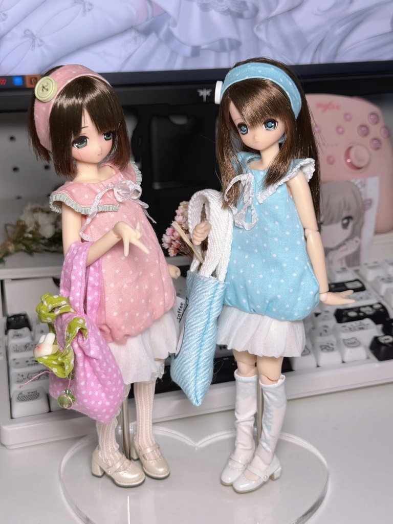 水玉 バルーンスカート Azone OB22 OB24 OB26 オビツ22 オビツ24 オビツ26 1/6ドール服 ピュアニーモ S ピュアニーモ M