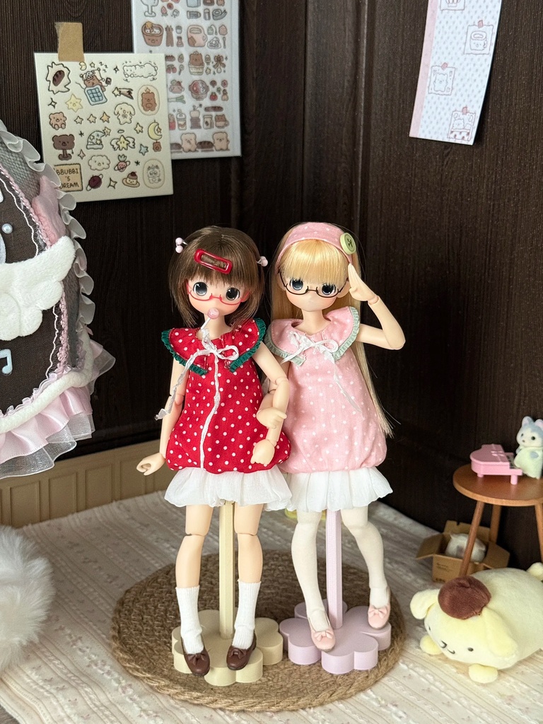 水玉 バルーンスカート Azone OB22 OB24 OB26 オビツ22 オビツ24 オビツ26 1/6ドール服 ピュアニーモ S ピュアニーモ M