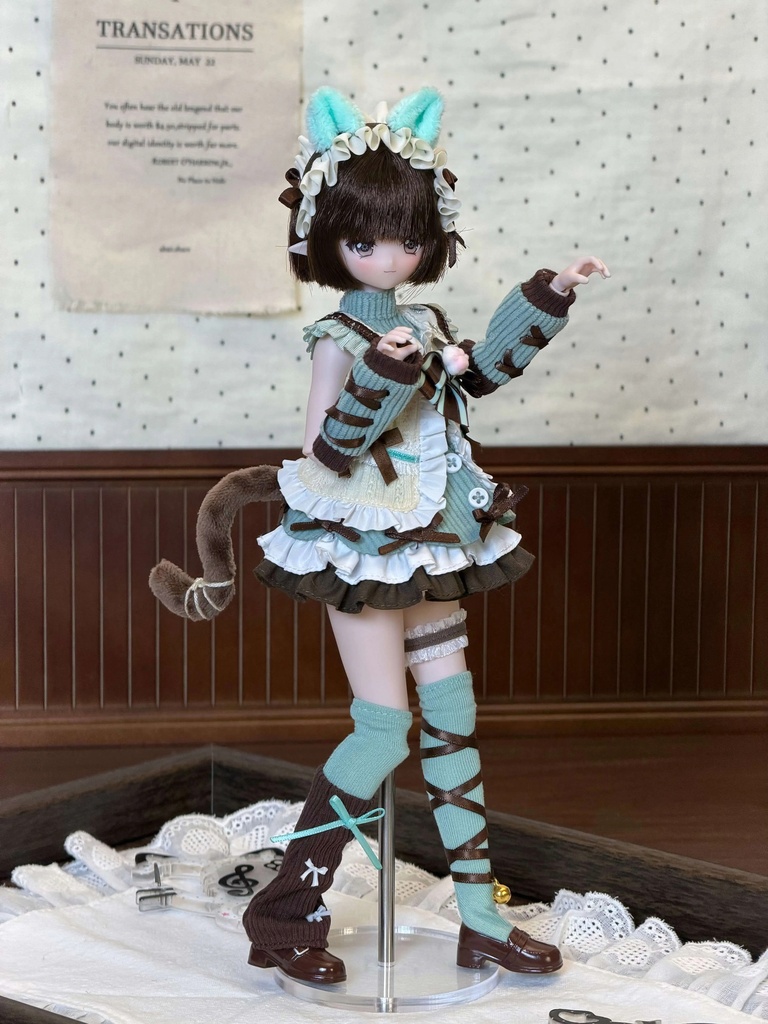 にゃんこ鈴 10点セット Azone OB22 OB24 OB26 オビツ22 オビツ24 オビツ26 1/6ドール服 ピュアニーモ S ピュアニーモ M