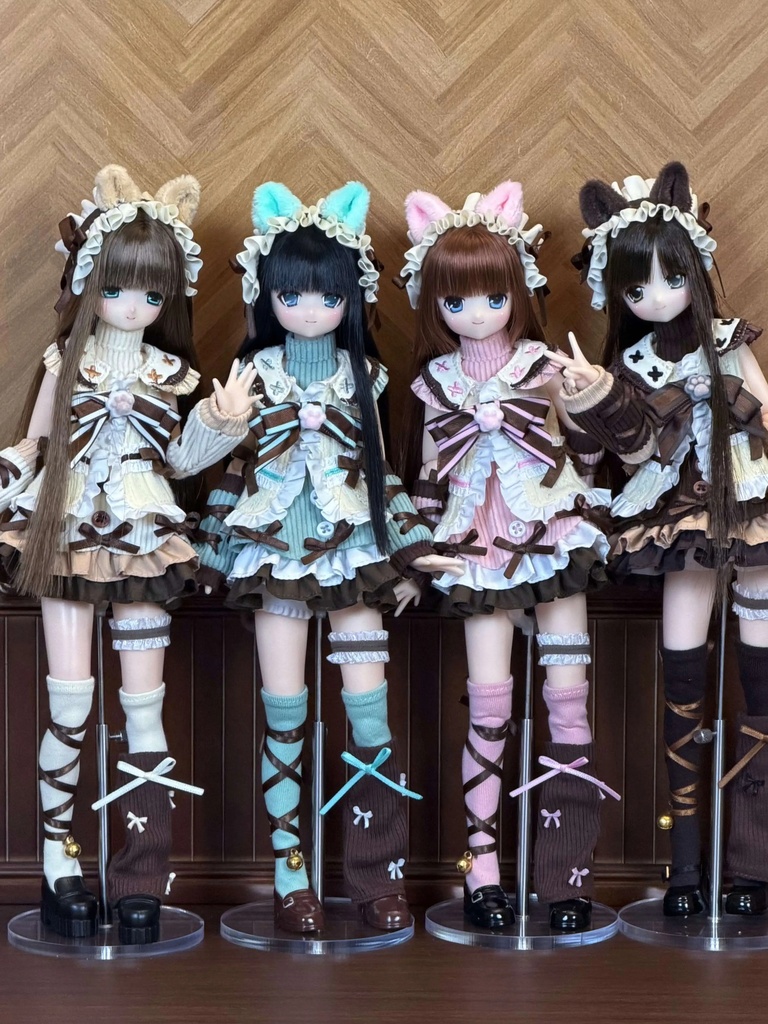 にゃんこ鈴 10点セット Azone OB22 OB24 OB26 オビツ22 オビツ24 オビツ26 1/6ドール服 ピュアニーモ S ピュアニーモ M