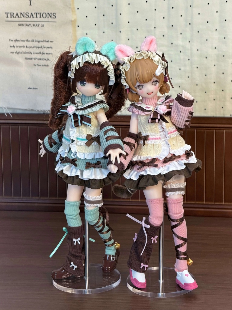 にゃんこ鈴 10点セット Azone OB22 OB24 OB26 オビツ22 オビツ24 オビツ26 1/6ドール服 ピュアニーモ S ピュアニーモ M