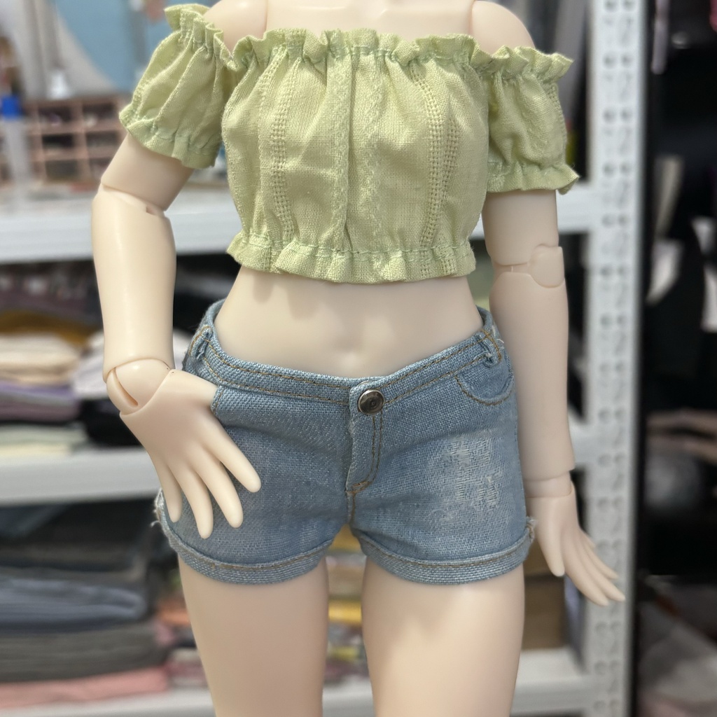 1/4ドール服　デニムショートパンツ