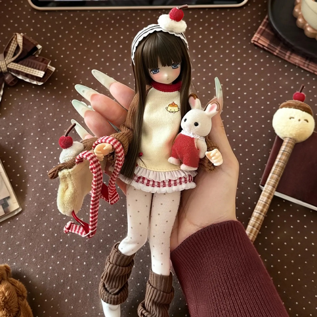 スイーツコーデ　いちご　Azone　OB22　OB24　OB26　オビツ22　オビツ24　オビツ26　1/6ドール服　ピュアニーモ S　ピュアニーモ M　
