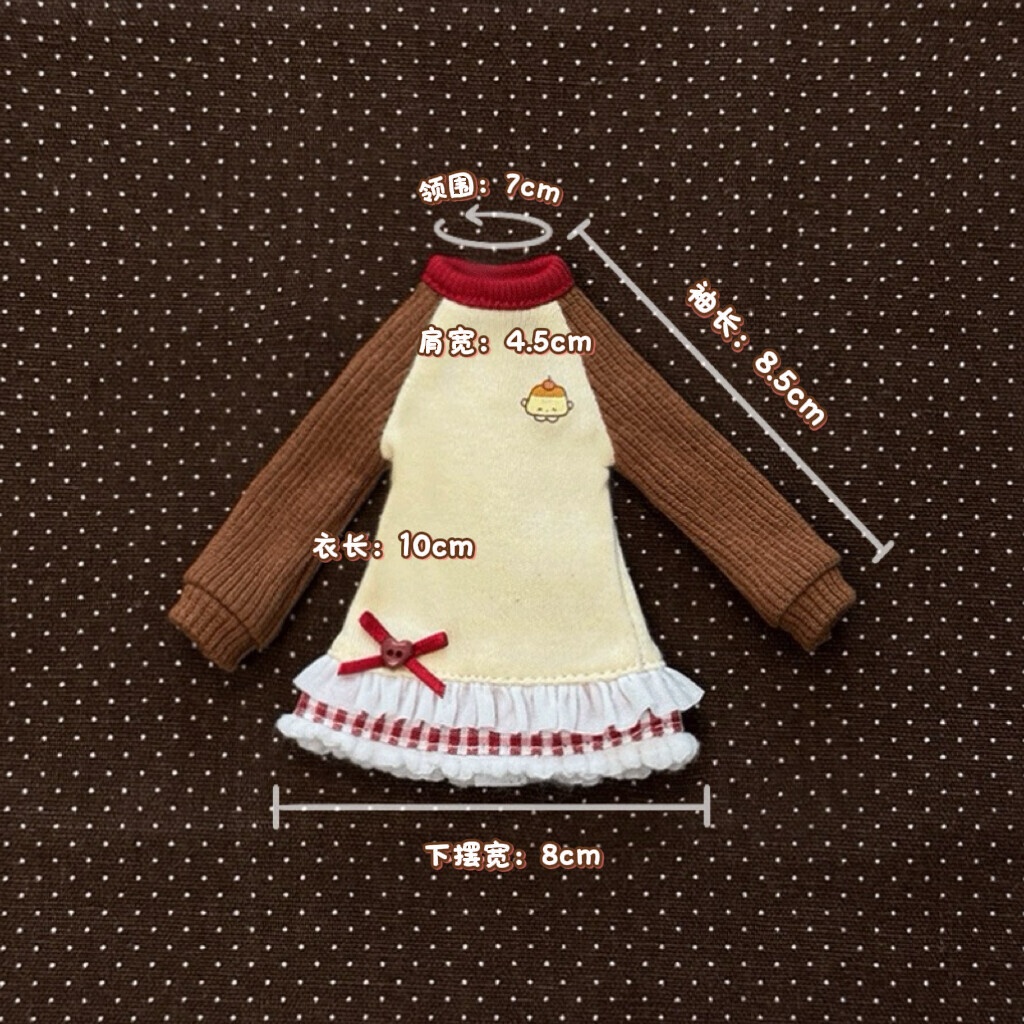 スイーツコーデ いちご Azone OB22 OB24 OB26 オビツ22 オビツ24 オビツ26 1/6ドール服 ピュアニーモ S ピュアニーモ M