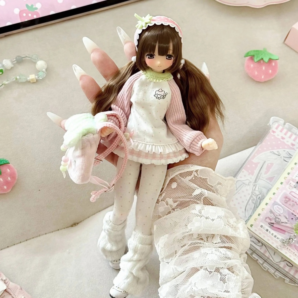 スイーツコーデ いちご Azone OB22 OB24 OB26 オビツ22 オビツ24 オビツ26 1/6ドール服 ピュアニーモ S ピュアニーモ M