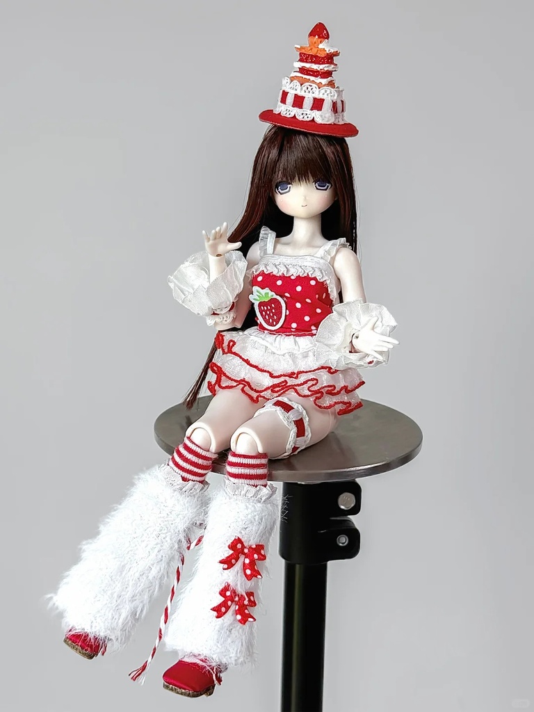 スイーツコーデ　いちご　9点セット　Azone　OB22　OB24　オビツ22　オビツ24　1/6ドール服　ピュアニーモ S　ピュアニーモ M