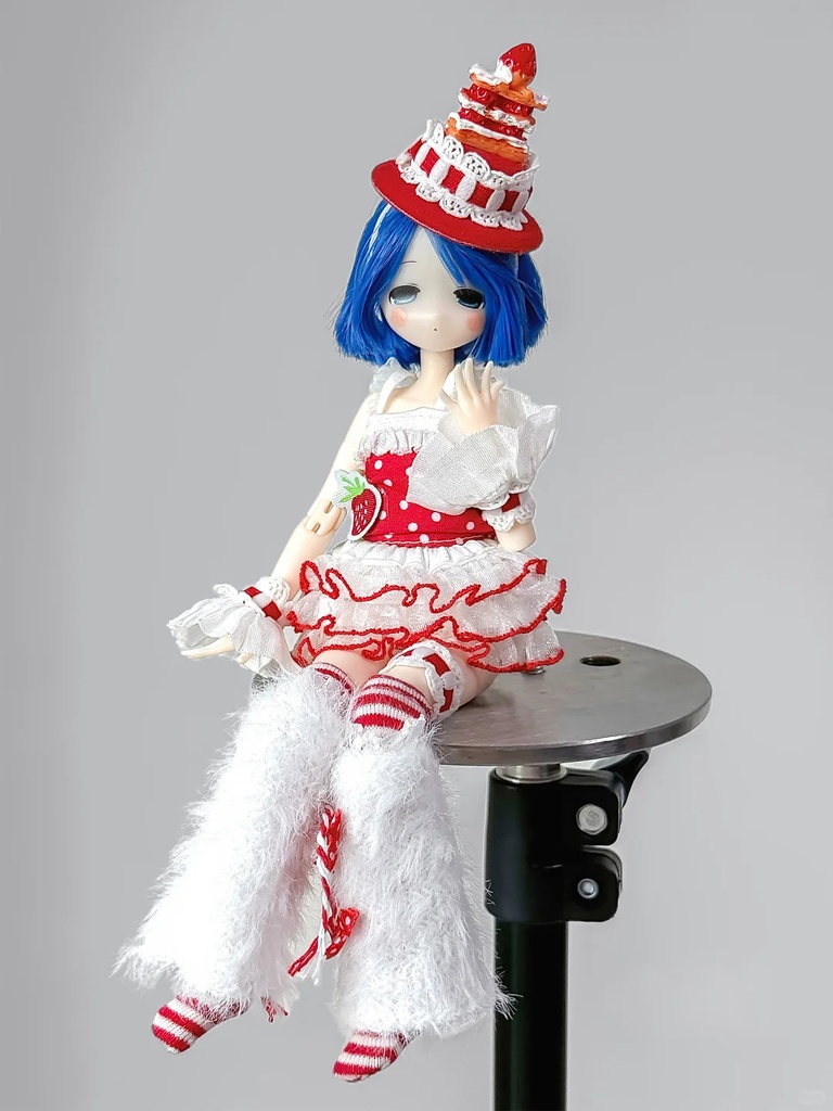 スイーツコーデ　いちご　9点セット　Azone　OB22　OB24　オビツ22　オビツ24　1/6ドール服　ピュアニーモ S　ピュアニーモ M