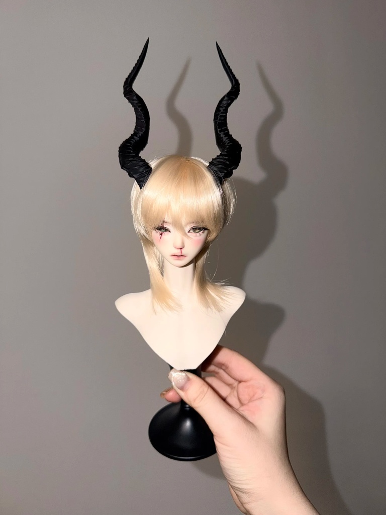 【1/4,1/3】悪魔の角 ひつじの角 白 黒 赤
