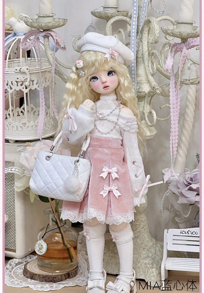 1/4 オフショルダーリボンセット ドール服 5点セット 1/4ドール服