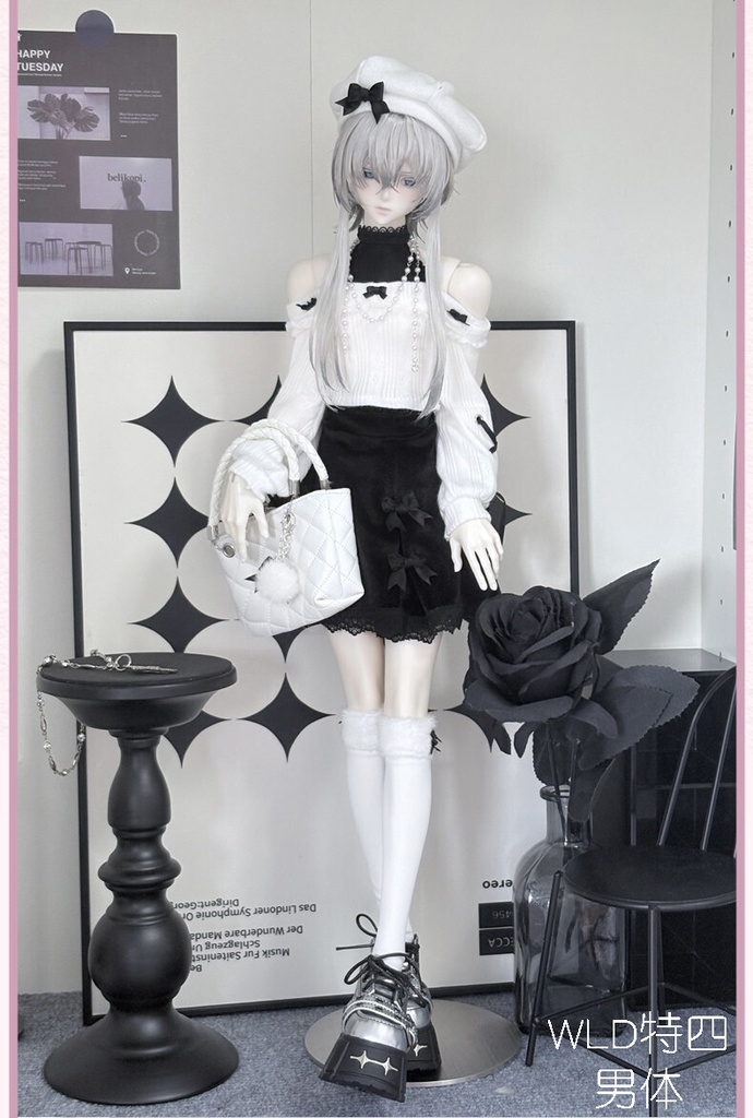 1/4 オフショルダーリボンセット ドール服 5点セット 1/4ドール服
