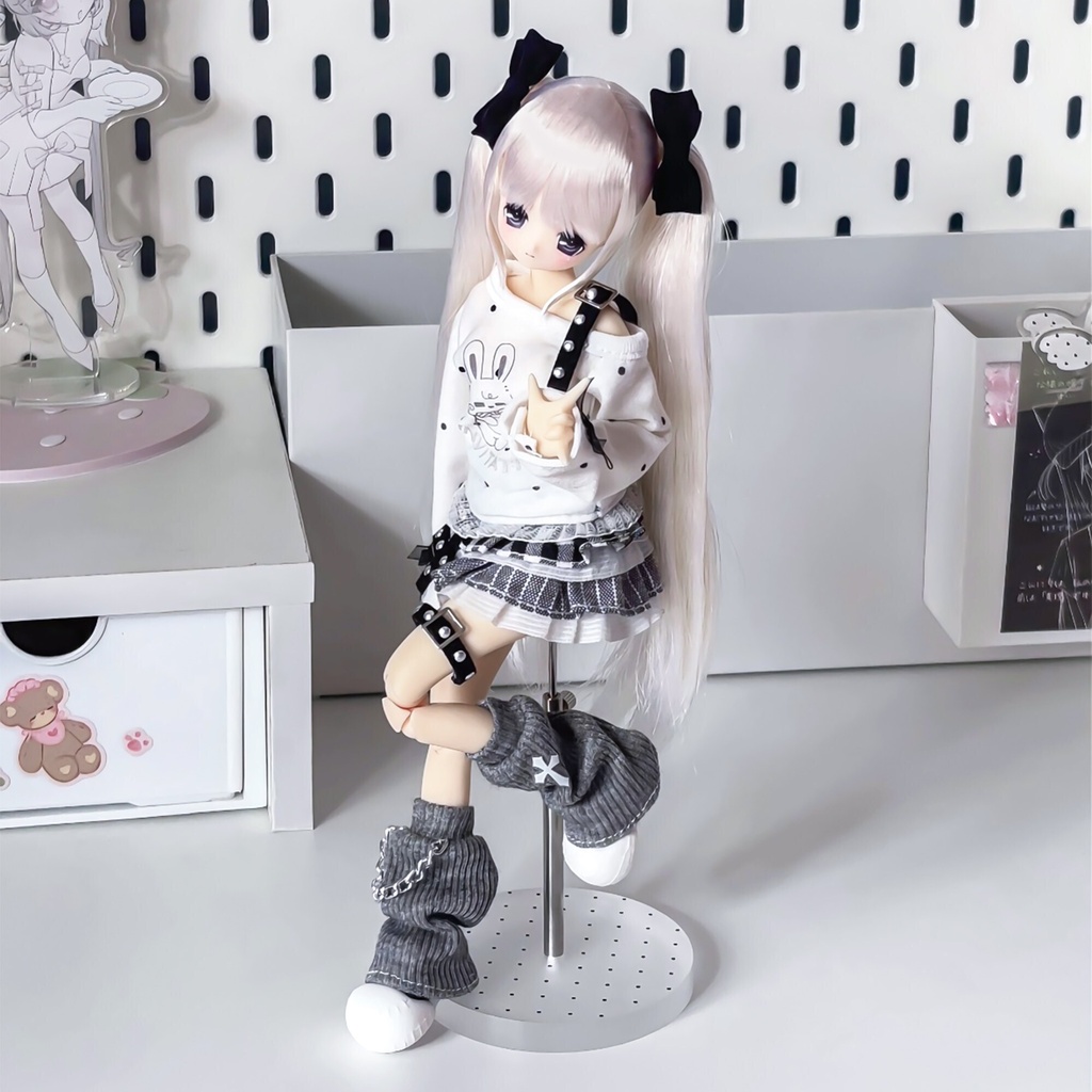 1/6ドール服　モノクロラビット　Azone　OB22　OB24　オビツ22　オビツ24　ピュアニーモ S　ピュアニーモ M　