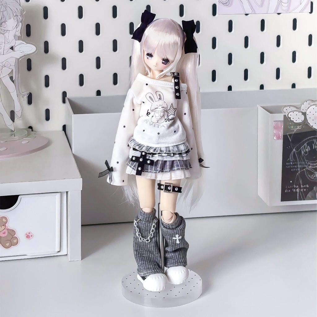 1/6ドール服　モノクロラビット　Azone　OB22　OB24　オビツ22　オビツ24　ピュアニーモ S　ピュアニーモ M　