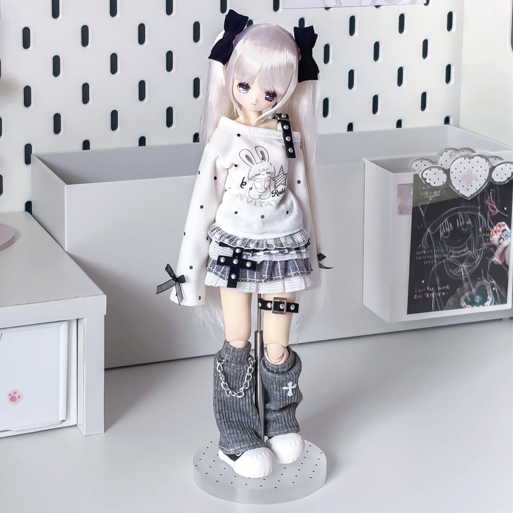 1/6ドール服　モノクロラビット　Azone　OB22　OB24　オビツ22　オビツ24　ピュアニーモ S　ピュアニーモ M　